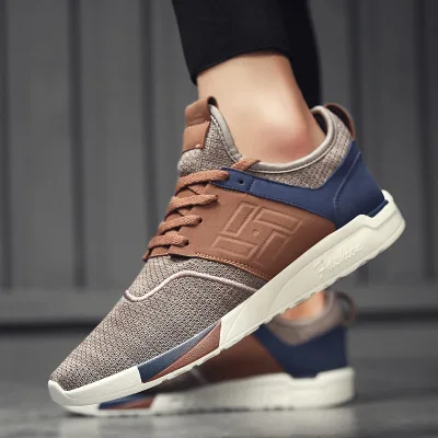 

2019 New Spring Summer Men Sneakers Shoes Breathable Wear-resistant Casual Light mesh Shoes masculino adulto