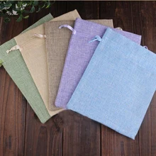 14*18 см 20 штук ручной работы джут drawstring мешковины Сумки для Свадебная вечеринка Рождественский подарок украшения Чехлы упаковки Сумки