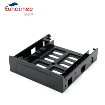 

5.25" CD-ROM Space to 3.5'' 2.5'' SATA HDD Mobile Rack Bracket Enclosure Black for PC