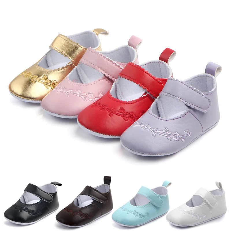 Non-Slip Baby First Walkers Girls Shoes Toddler Moccasins PU Leather Infant Girl Soft Soled Sneakers Slippers Footwear Shoes