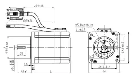 NEMA34 86 Clsoed loop motor Drawing