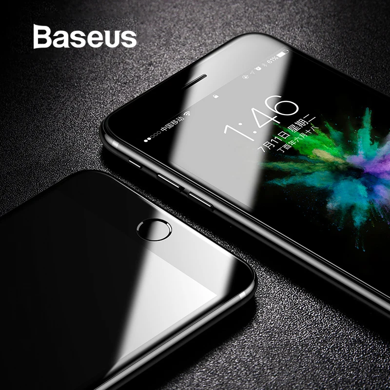 Baseus الزجاج المقسى ل فون 8 8 زائد واقي للشاشة رقيقة جدا 9 H زجاج واقي ل فون 7 7 زائد كامل تغطية فيلم