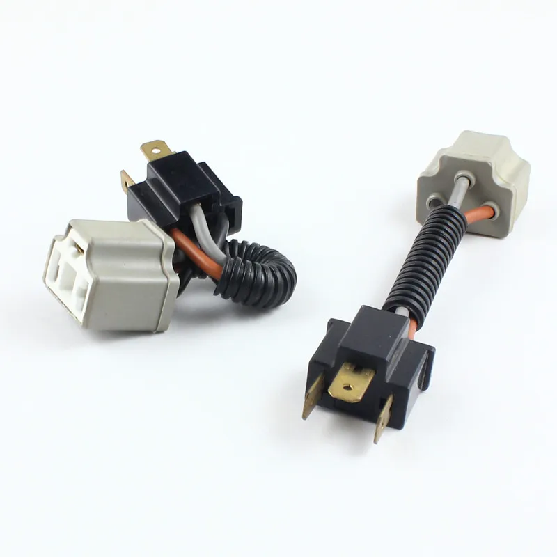 10pcs ceramic h4 h7 led headlight bulb connectors socket 9003 h7 led plug adapter holder h4 hb2