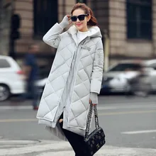 FANCEEY 2017 New Winter Women Coat Jacket Medium Length Warm High Quality Woman Down Parka Winter Coat