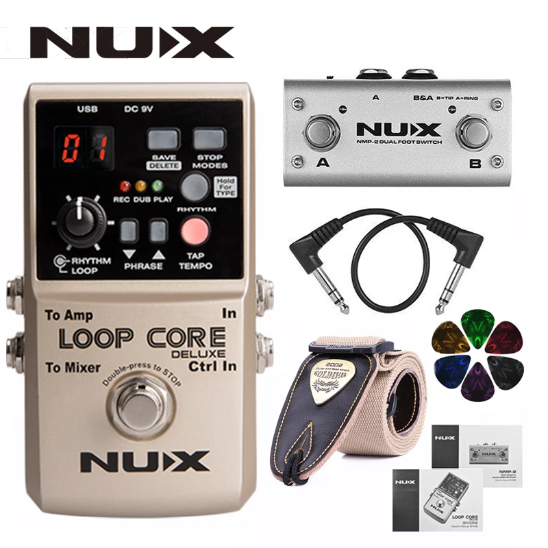 NUX Loop Core Deluxe Upgraded Guitar Loop Pedal with Foot Switch