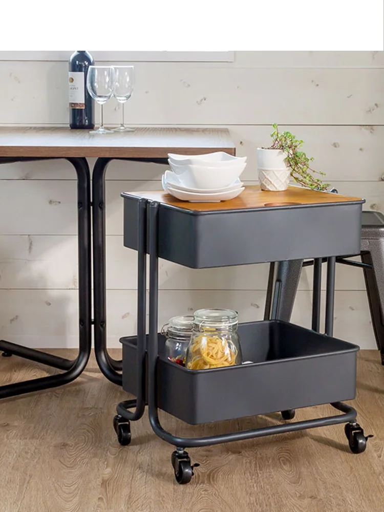 Nordic stroller retro side small coffee table wrought iron sofa table side corner bedside table