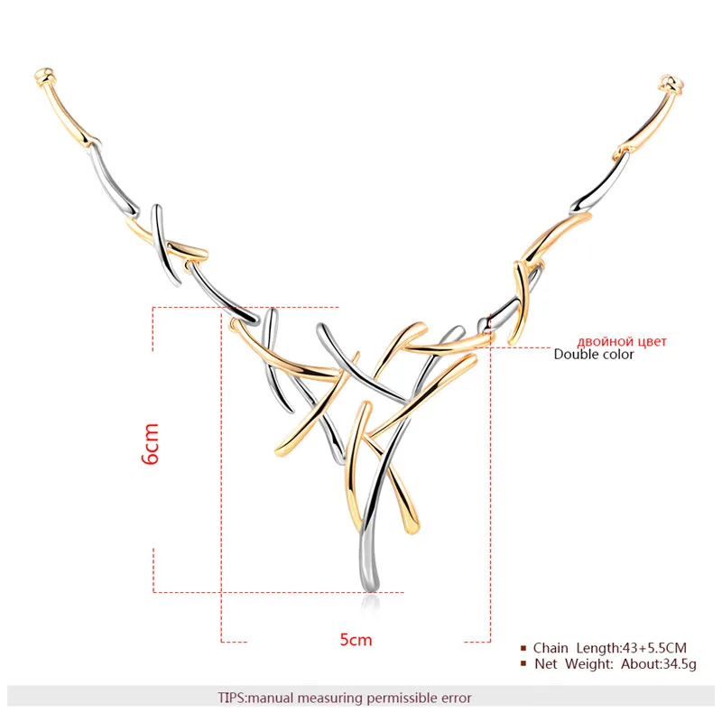 Romad, два тона, золотой геометрический крест, золото, смешанный цвет, металлическое ожерелье, массивные ювелирные изделия в стиле панк для женщин, женские ювелирные изделия для вечеринки