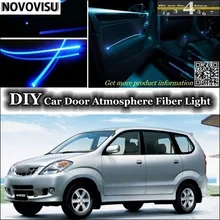Novovisu для Toyota Avanza для daihatsu xeniainside подкладке окружающий свет атмосферу Волокно оптическое Ленточные огни двери Панель ремонт