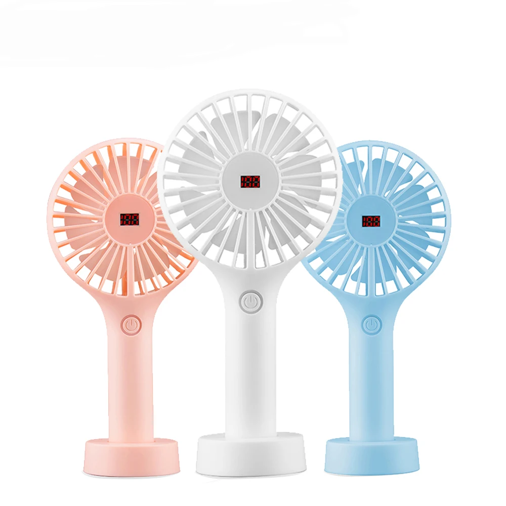 

Portable Handheld Mini USB Fan Air Conditioning Fan Rechargeable Display Screen Desk Hand Dream Fan for Home Office Outdoor