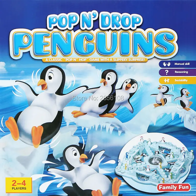 Игровая Зона Pop 'n Drop Penguins-классический "Pop N Hop" 3-D семейная настольная игра Веселые интерактивные Развивающие игрушки для родителей и детей