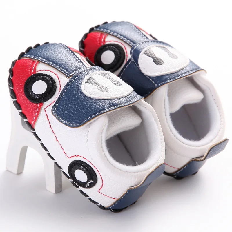 

PU Leather Newborn Baby Boy Shoes Cartoon Car Soft Soles Non-slip Baby First Walkers Cute Spring Autumn Infant Baby Sneakers