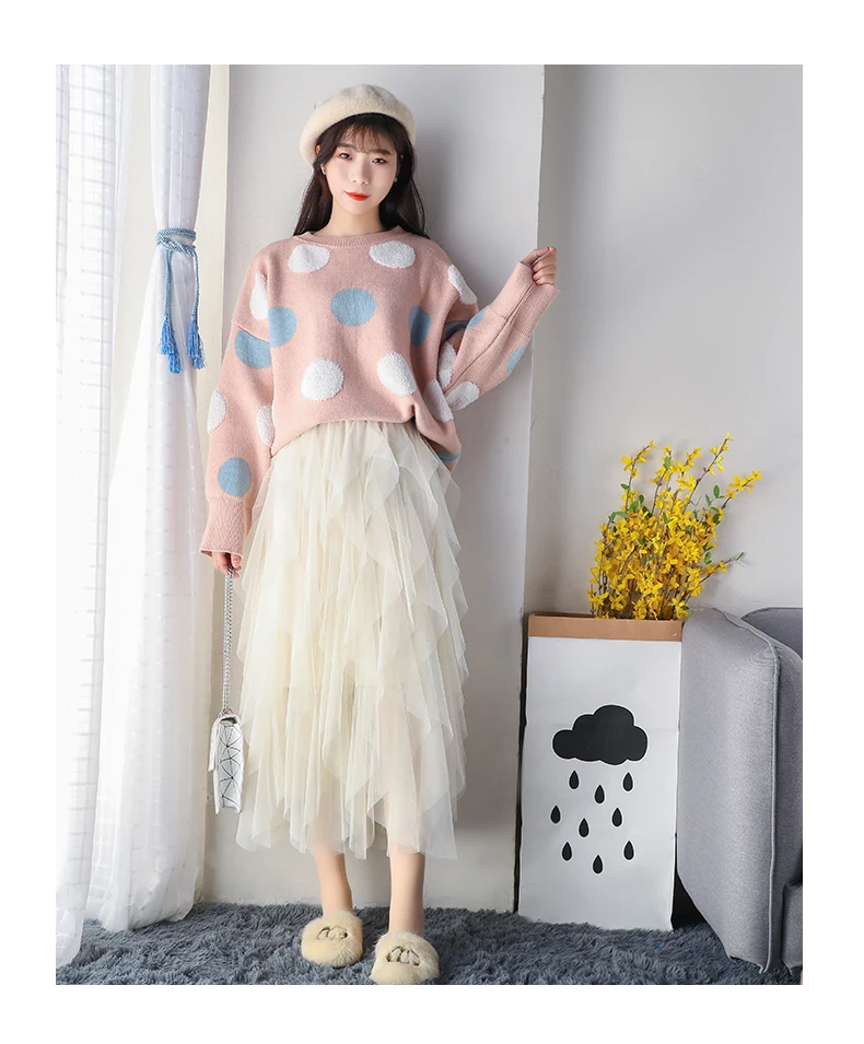 LISM лето для женщин Boho Асимметричная юбка одноцветное каскадные оборки Мода Женская пачка уличная розовый Jupe Femme тюль