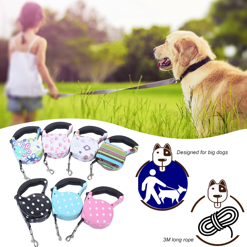

Pet Dog Running Leashes Colorful Retractable Dog Leash Extending Puppy Walking Leads Hands Freely Great for Walking Dog 25