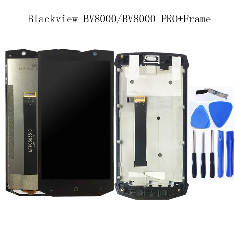 

100% tested for Blackview BV8000 BV8000 Pro LCD + touch screen with frame digitizer components + Free shipping