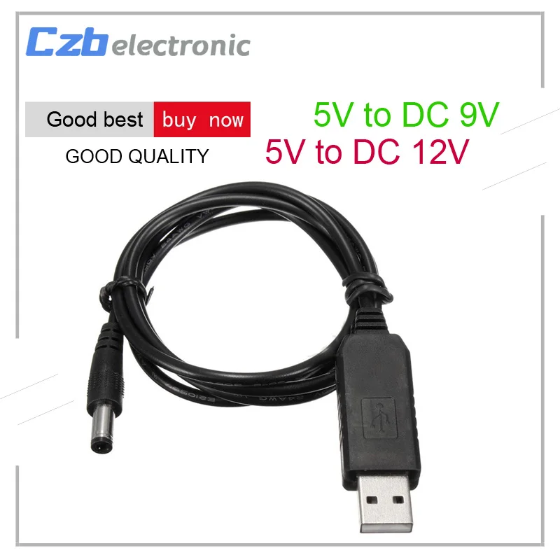 USB DC 5V to DC 9V DC 5V to DC 12V Step up Cable Module Converter 2.1x5