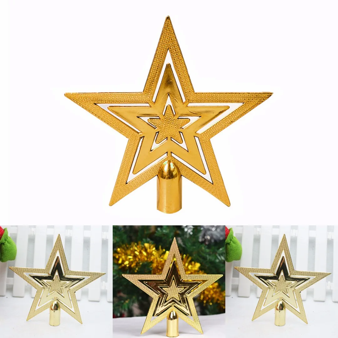 New Christmas Star Tree Topper Home Party Holiday Xmas Ornament Decoration Gift