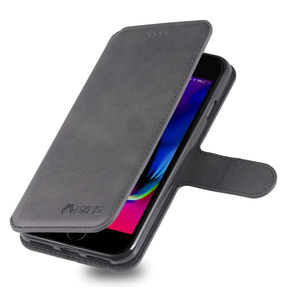 Деловой кожаный чехол-кошелек для iPhone 7, 8, iPhone 7 Plus, мягкий силиконовый чехол из ТПУ, держатель для карт, флип-чехол для apple iPhone 8 Plus
