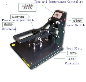 Сублимация печатный станок с горячим тиснением для футболка с нагревательная пластина размер 40x60 см ST3804B