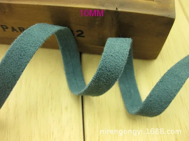 10mm Solid Color Micro Flannelette Suede fabric cloth DIY Hair bowknot accessories material Satin Ribbon 5pcsLot_15