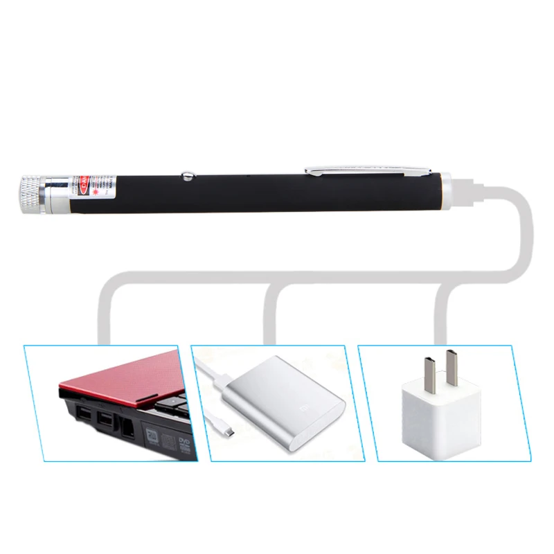 USB лазерная указка перезаряжаемая зеленая красная 532 нм 650 яркая одноточечная
