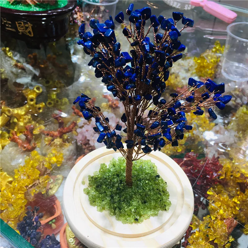 Natural crystal creative tree get rich tree decoration