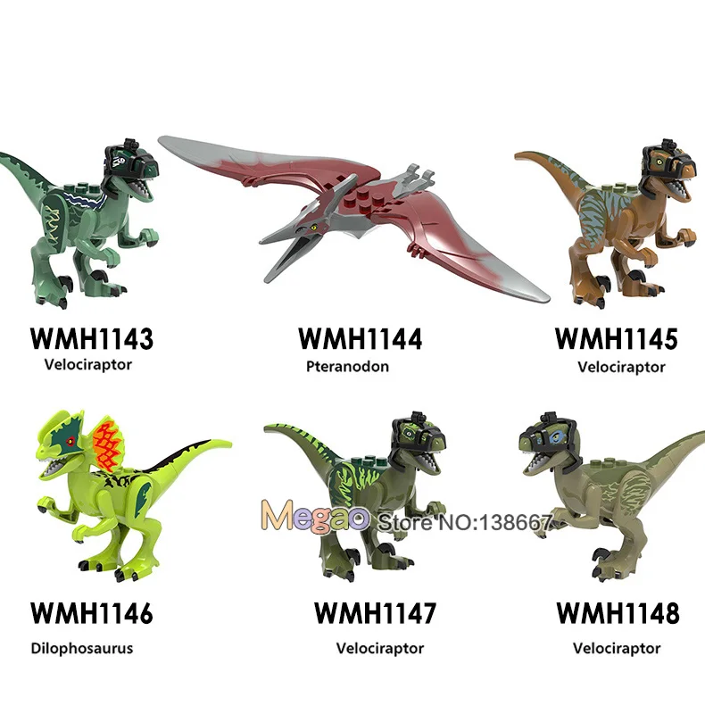 

Legoings Dinosaurs Jurassic World Animals Shark Panther Cow Model Figures Building Blocks Baby Dolls Toys for Children Gift
