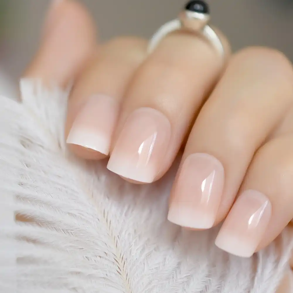 Detail Feedback Questions About Pink Nude White French Fake Nails
