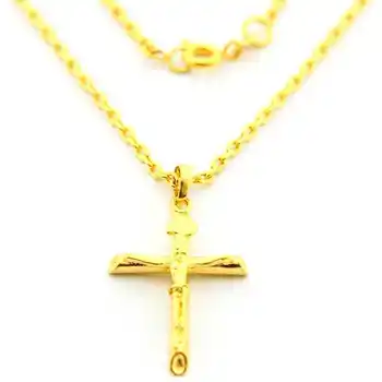 Hot sell New Beautiful Fashion Pure gold color necklaces & pendants crossfit choker wedding jewelry YHDN113