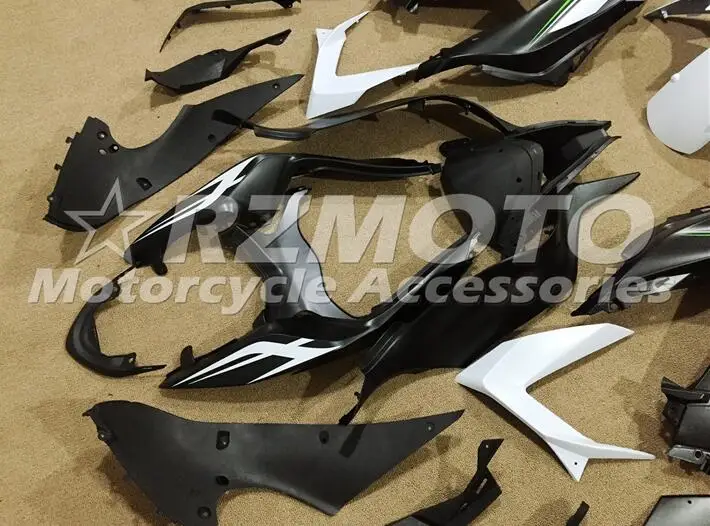 ABS Полный комплект обтекателя подходит для Kawasaki ZX6R 2013 Обтекатели ZX-6R ниндзя 636 599 белый черный матовый