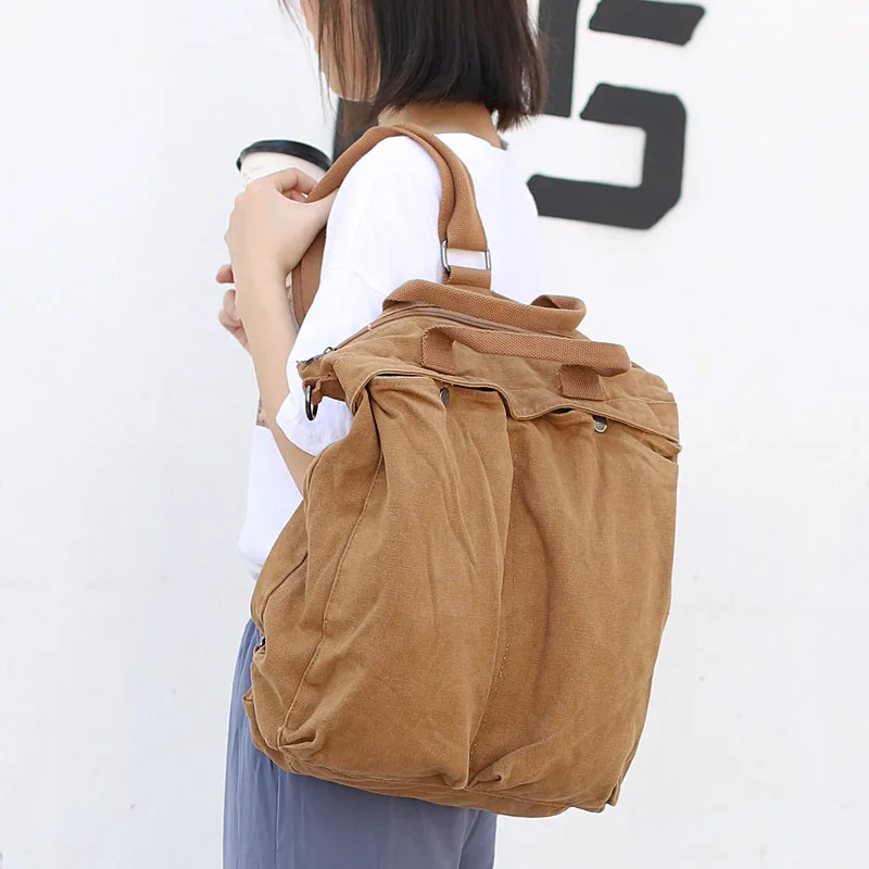 Multi-functional Canvas Handbag Man Women Big Capcity Multi-pocket Bag School Fabric Eco-friendly Book Unisex Dual-use |
