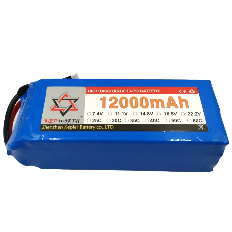 6S 22,2 V RC Lipo батарея 12000mAh 25C Высокая емкость для вертолета Дрон самолет автомобиль игрушка RC Li-Po батарея высокой мощности