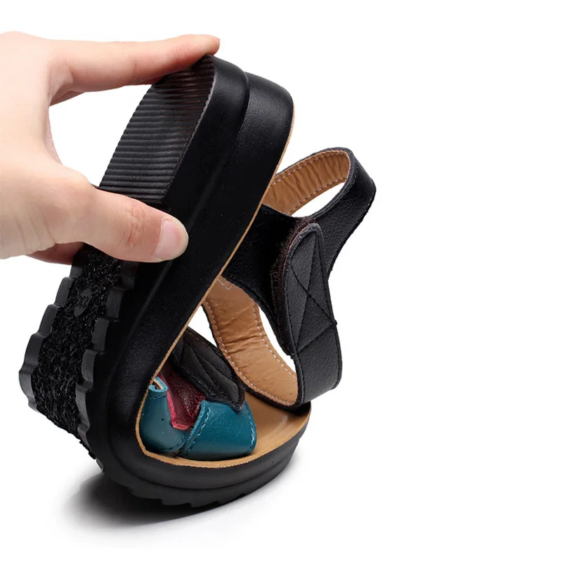 Женские сандалии lakeshi; коллекция года; летние сандалии на плоской подошве; модные сандалии для мам; женская обувь с мягкой подошвой; удобная женская обувь на плоской подошве; размер 41
