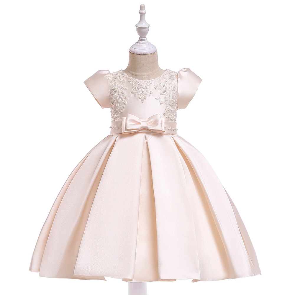Платье принцессы в европейском и американском стиле для девочек от 3 до 10 лет высококачественное элегантное кружевное платье с бантом изысканное праздничное платье с блестками
