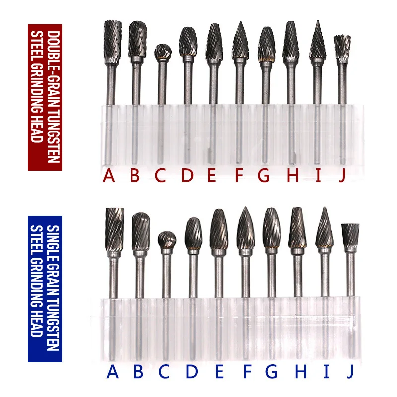 10pcs/set 3*6mm Polishing Head Tungsten Carbide Rotary Cutters Carving Milling Cutter For Woodworking Carving Rotary Tools