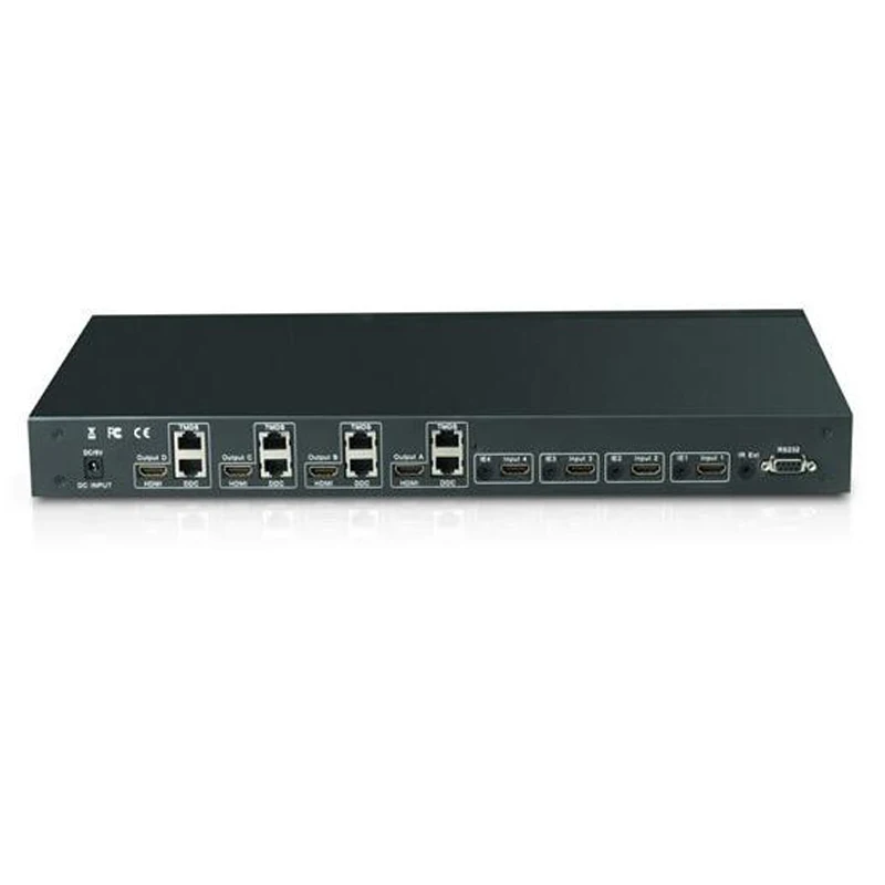 Hdmi переключатель разветвитель 4x4 матричный коммутатор/разветвитель/удлинитель по Cat5e/6 Cat6 кабель до 130 футов(один TX и 4 приемника в комплекте