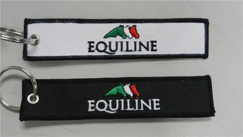 

Equiline Easy Use Key Chain Luggage Tag Zipper Pull Fabric Embroidery Keychain