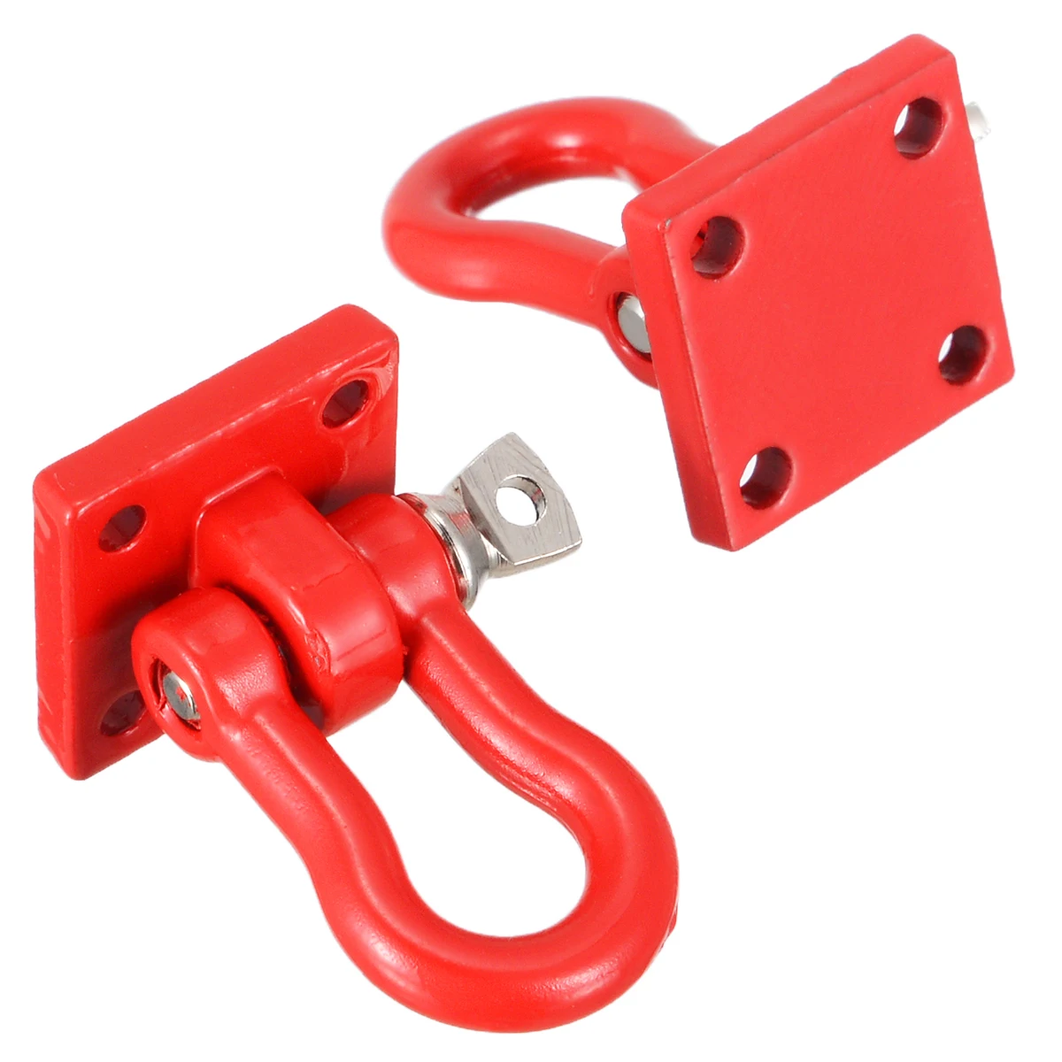 2pcs 1:10 Scale Red Trailer Buckles Hooks For RC Truck Crawler Climber Accessories Climbing Car Truck Trailer Hook Parts