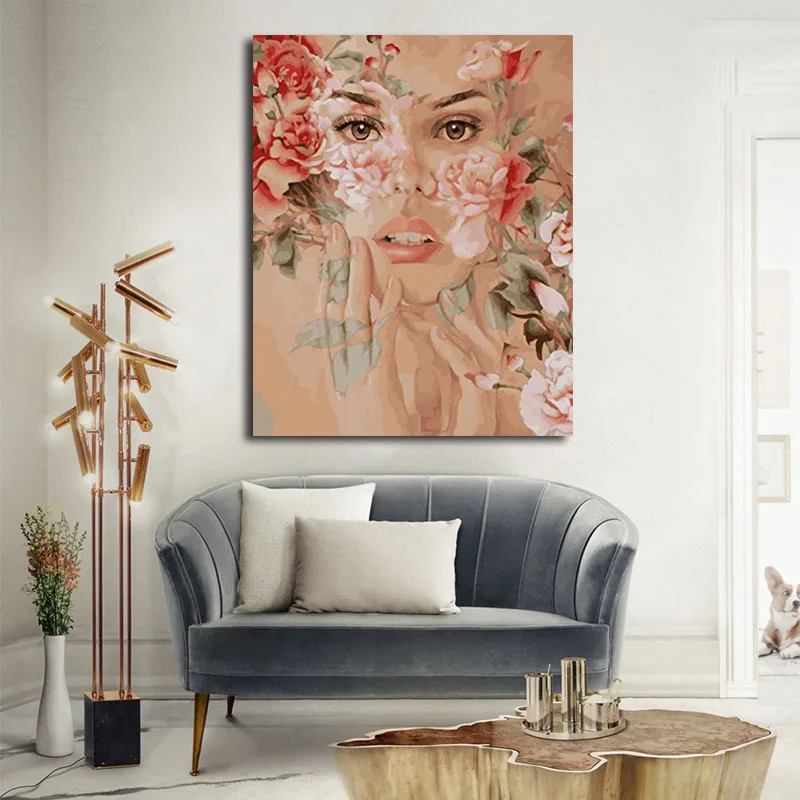 

DIY colorings pictures by numbers with inbetweening picture drawing painting by numbers framed Home