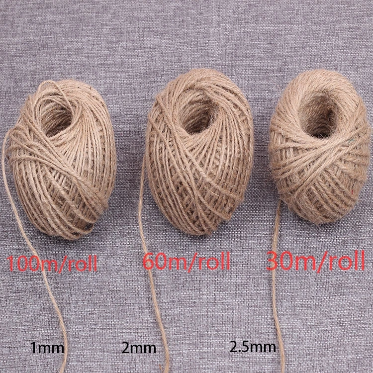 Natural Burlap Hessian Jute Twine Cord Hemp Rope String Gift Packing Strings Christmas Event &amp Party Supplies Box | Дом и сад