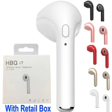 

HBQ I7 Wireless Earphone Bluetooth Headset In-Ear Invisible Earbud with Mic for iPhone 7 plus 7 6 6s 6plus 5 5s SE Samsung S8 Xi