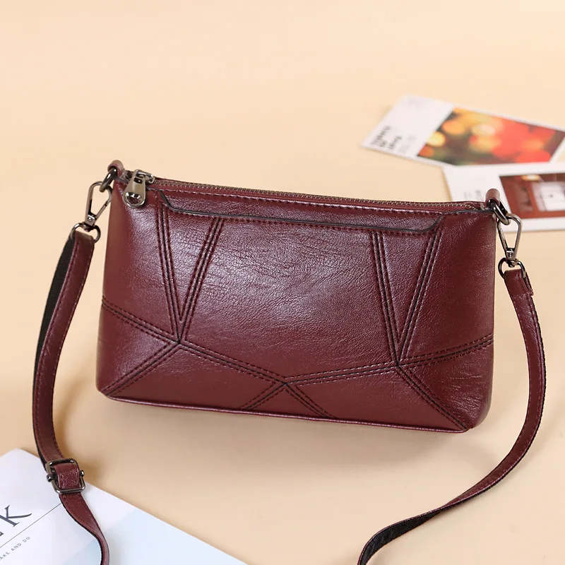 Универсальная кожаная сумка для телефона, наплечный карман, кошелек, чехол для samsung Galaxy Note 9 8 S9 S8 S7 edge Plus, женская сумка через плечо - Цвет: Wine