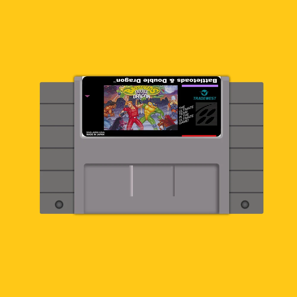 

Hot 46 Pin 16 Bit NTSC Game Cartridge BATTLETOADS AND DOUBLE DRAGON