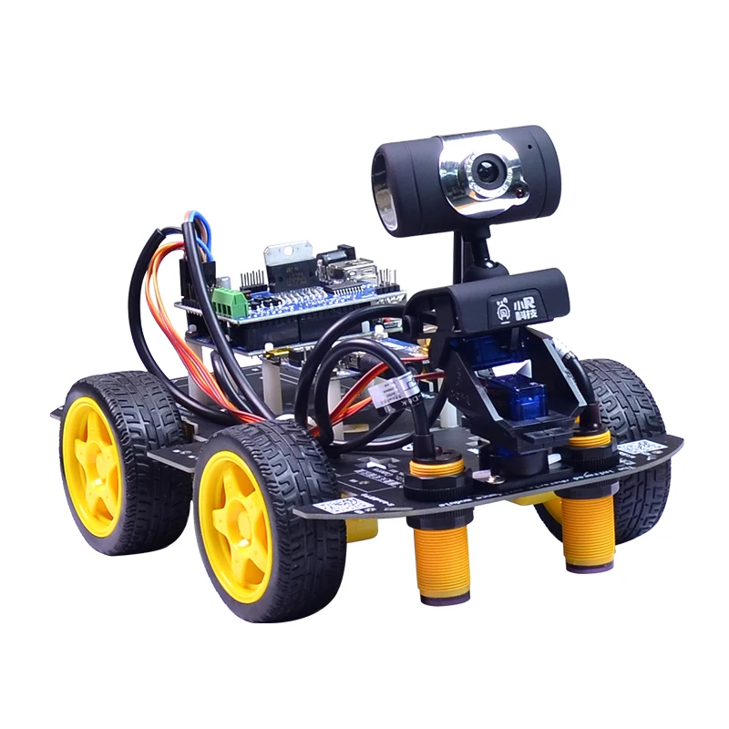 

Xiao R DIY Smart Robot Wifi Video Control Car Kit With WiFi Module 2DB Antenna Camera Model Toy Robots Kids Science Models