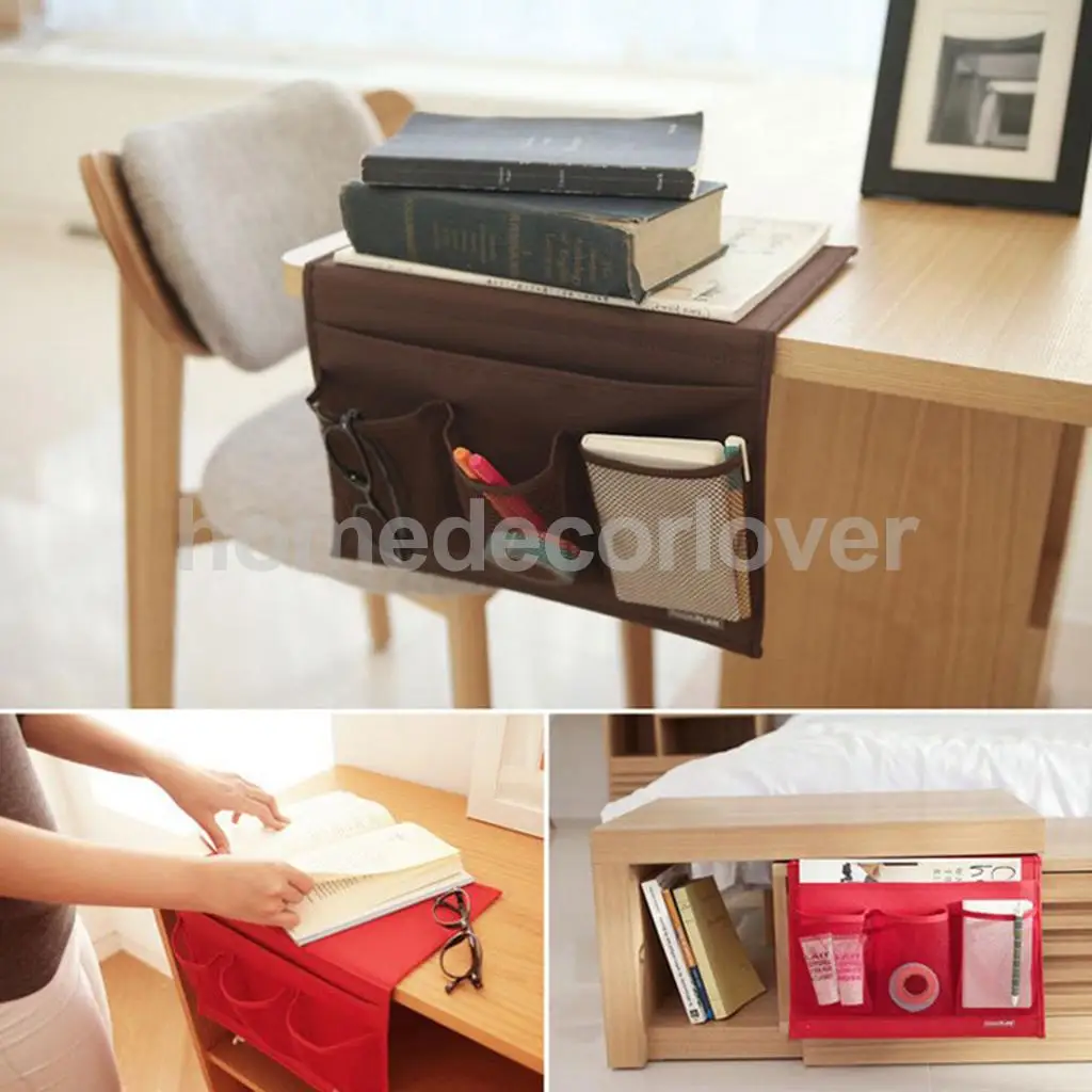 Mesh Sofa Desk Bed Bedside Organizer Storage Bags Hanging Bags Home