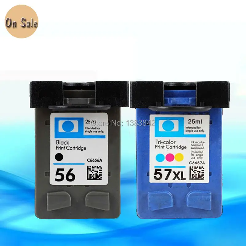 Чернильный картридж для принтера HP 56 57 Deskjet D1368 D1468 D2360 D2368 D2468 3538 3558 3658 3668 3740 D3500|ink