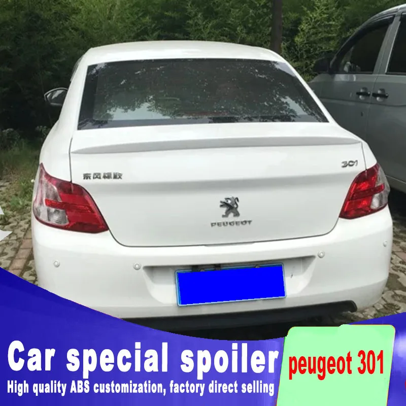 

new design 2014 2015 2016 2017 style for peugeot 301 spoiler high quality ABS material streamline primer or any color paint