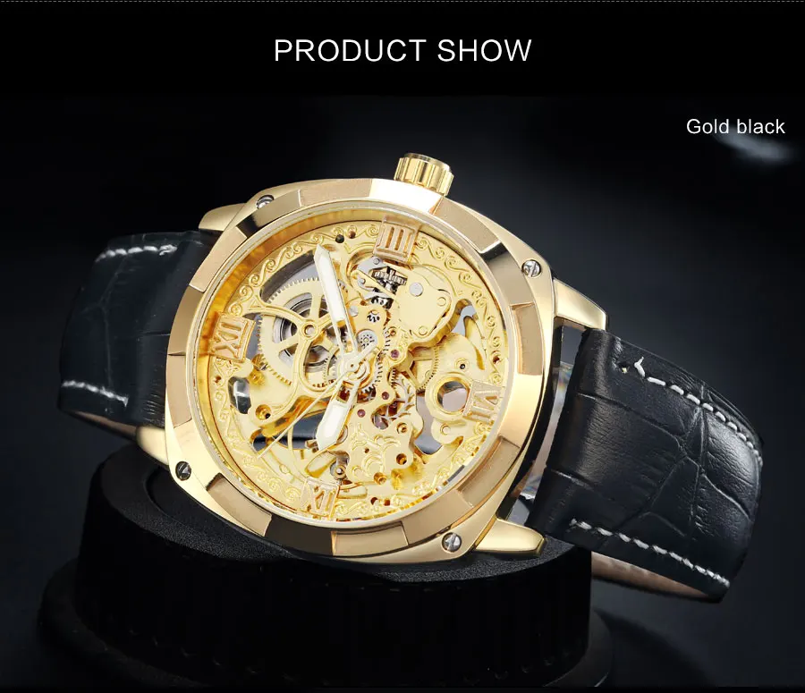 F-A980_01FORSINING Top Brand Luxury Men Mechanical Watches Skeleton Transparent Roman Numerals Dial Leather Strap Auto Wristwatches 2019 (4)