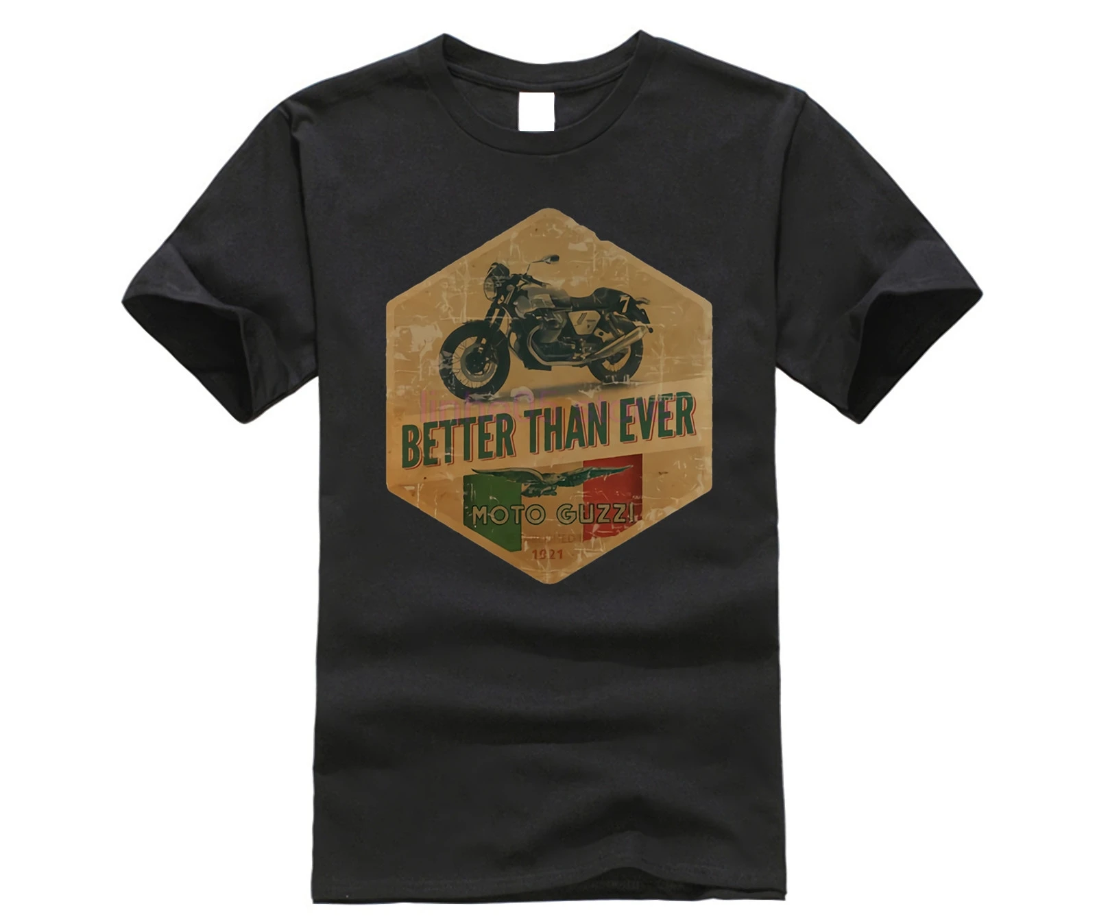 

Moto Guzzi Poster Italian Vintage Classic T-Shirt Biker Motorcycle Sand Tee