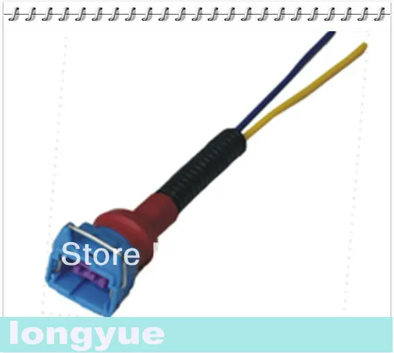 

longyue 2pcs 2 way adapter Fuel Injector Connector Wiring 15cm wire