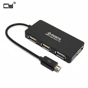 

High quality 4 in 1 Micro USB OTG Hub Host Adapter Cable for Samsung smartphone tablet laptop PC OTG function